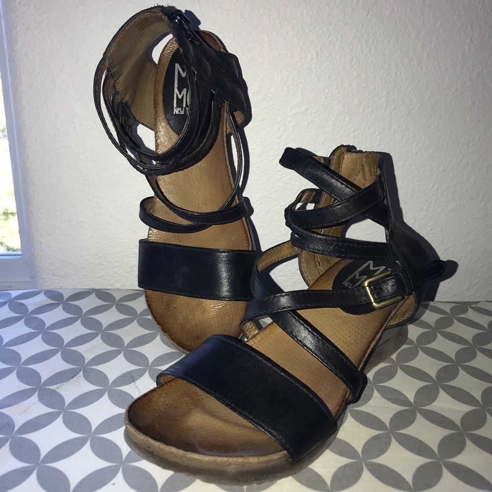 Miz Mooz Black Wedge sandals